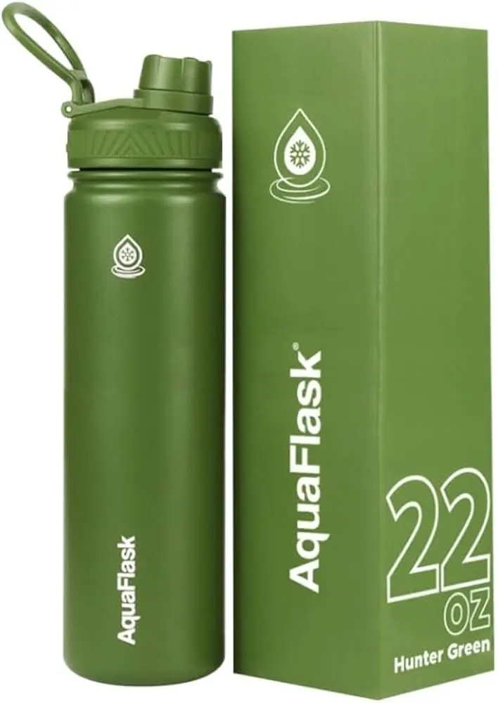 Aqua Flask Sports Water Bottle 650ml Hunter Green AF-T128