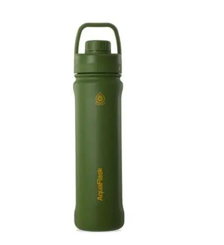 Aqua Flask Sports Water Bottle 650ml Moss Green AF-T130