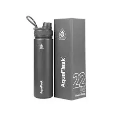 زجاجة مياه Aqua Flask سبورت 650 مل رمادي حجري AF-T138