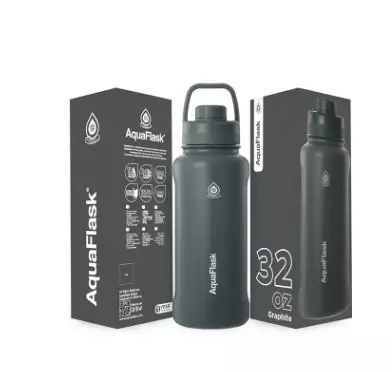 Aqua Flask Sports Water Bottle 946ml Graphite AF-V190
