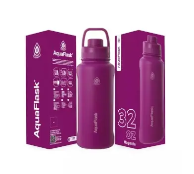 Aqua Flask Sports Water Bottle 946ml Magenta AF-V192
