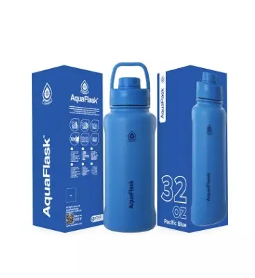 Aqua Flask Sports Water Bottle 946ml Pacific Blue AF-V195