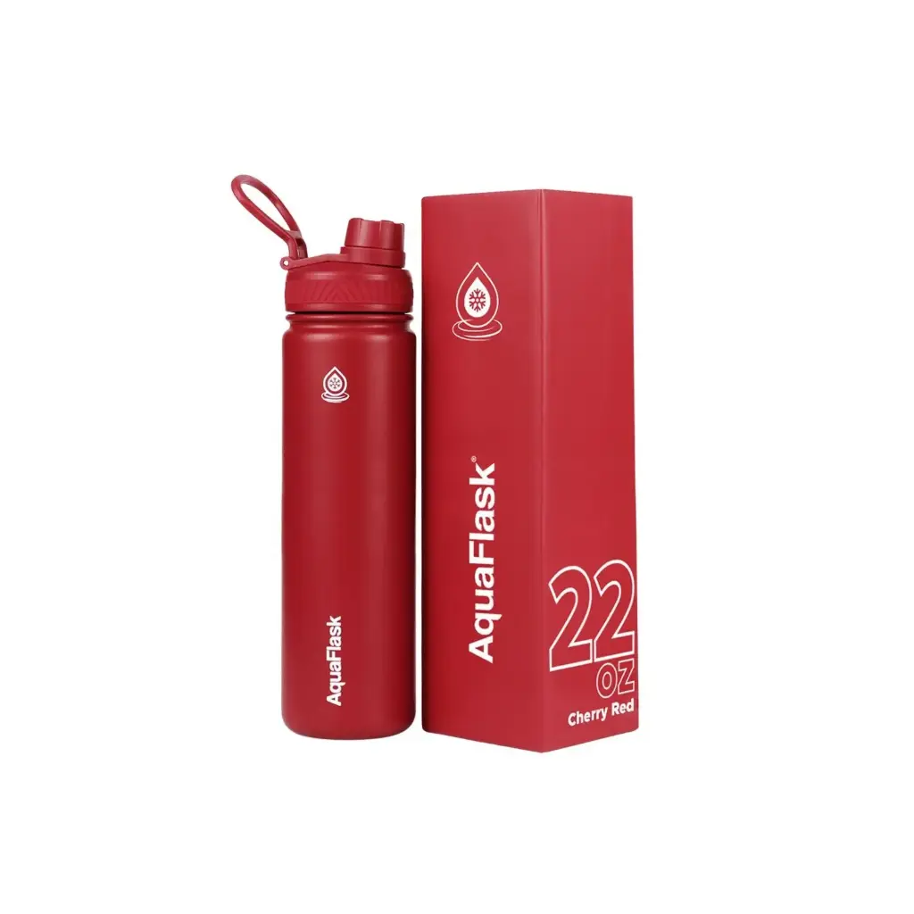 Aqua Flask Water Bottle 650ml Cherry Red AF-R17