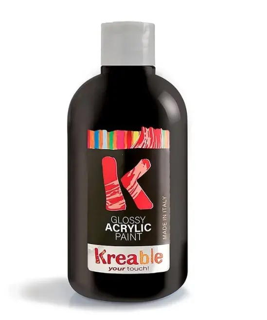 Italian Black Acrylic Paint 500ml