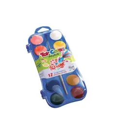 12 Colors Stone Watercolor Paint Set with Brush
