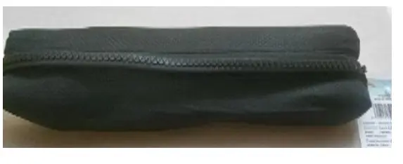 Sponge Mesh Black Pencil Case - Polyester PCP24008D