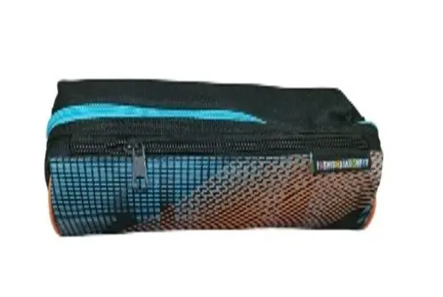 Sport Orange Double Zip Pencil Case - Polyester PM24034A