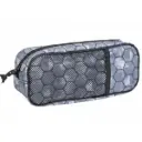 Hex Camo Grey Mesh Pocket Pencil Case - Polyester PM24424B