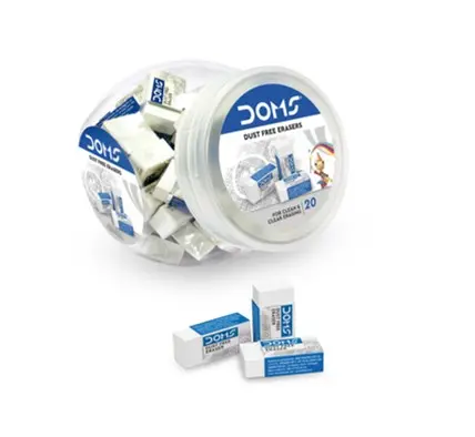 Doms White Eraser Jar – 20 Pieces