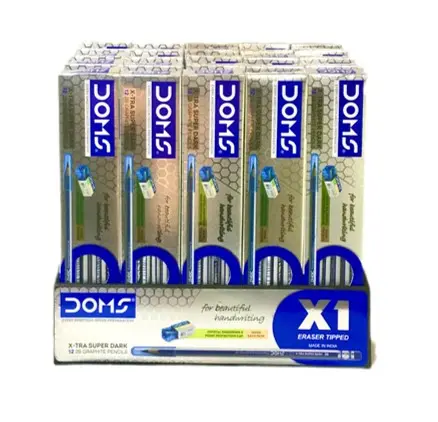 قلم رصاص دومز X1 مع استيكة (ستاند باج) + براية