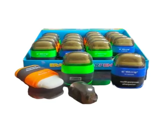 Yalong Plastic 2-Hole Sharpener with Eraser