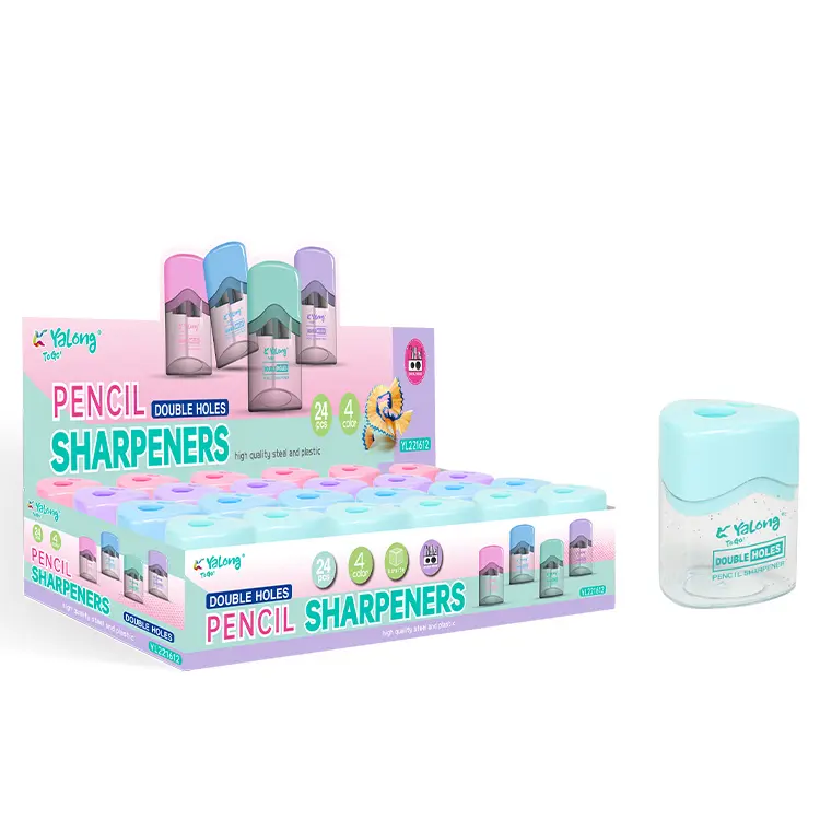 Yalong Plastic Pencil Sharpener with Side Transparent Cover