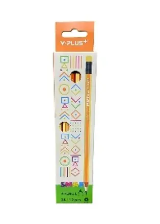 Y-Plus SMART 2B Pencil with Eraser Orange/Yellow - Box of 12 PX250410