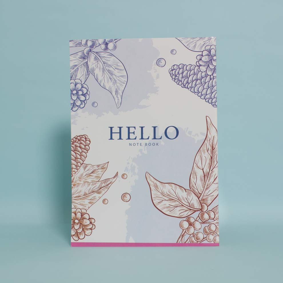Notebook 100Sheets (Hello) Luxury Plastic Cover Size A4