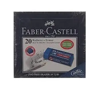 Faber-Castell PCV Free Blue Eraser Box 20 Pieces