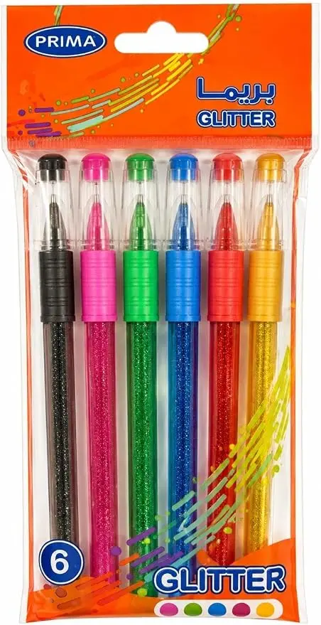 Prima Glitter Pen Set 6 Pieces