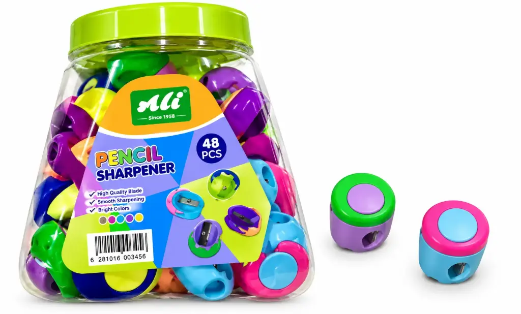 Jar Pencil Sharpener Luxury Imported 48 Piece Shapes