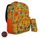 DEA DUE 18-Inch School Backpack Set with Pencil Case - Yellow