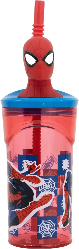 STOR 3D Figurine Tumbler Kids Water Bottle 360 ml - Spider-Man