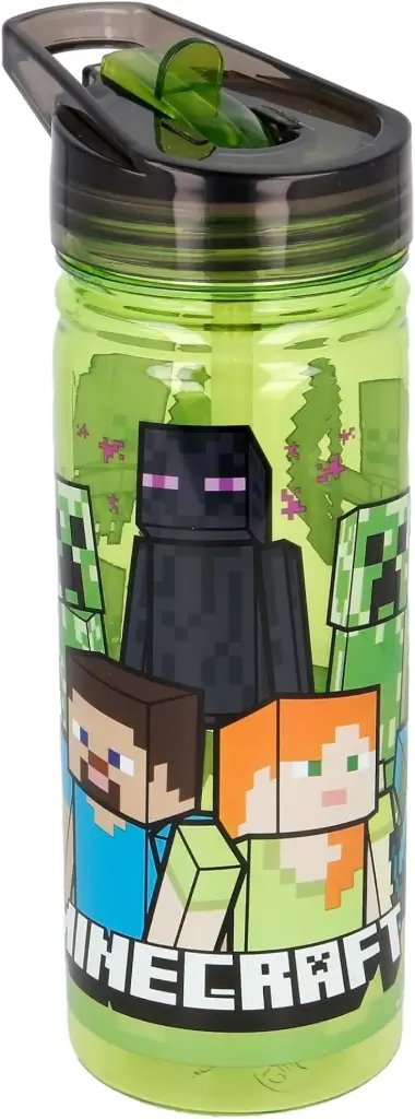 زجاجة مياه أطفال STOR Large Ecozen Bottle سعة 580 مل - Minecraft