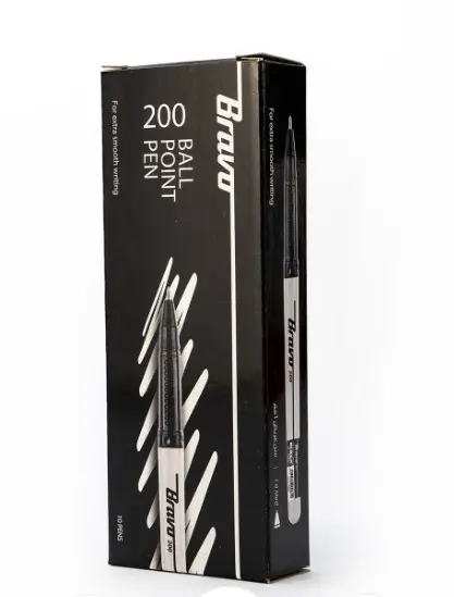 Bravo 200 Ballpoint Pen 1.0 mm Color Black Box 10 Pen