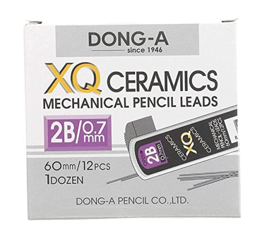 Dong-A 2HB Mechanical Pencil Lead Refills 0.7 mm 12 Pieces