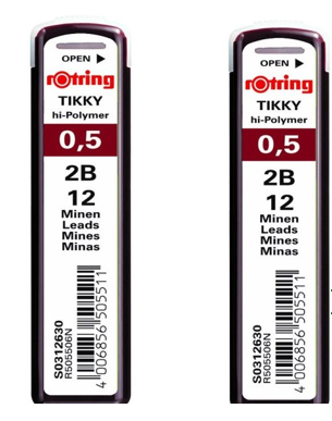 Rotring Pencil Leads 0.5 (2B) Box 10 Pieces
