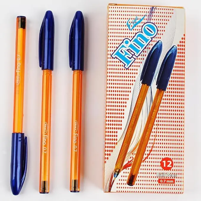 Prima Fino Ballpoint Pens Blue , Set of 12 Pieces