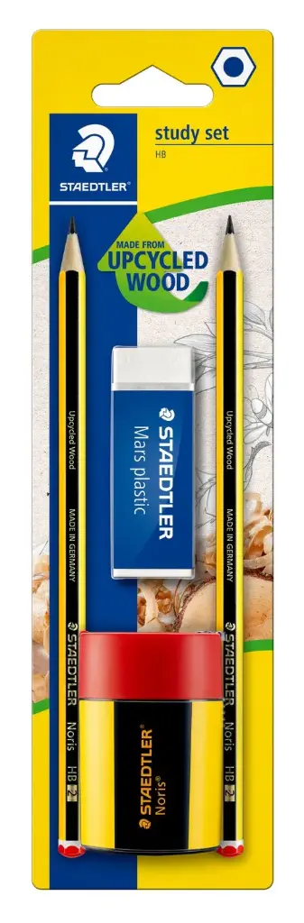 طقم أقلام رصاص  2 قلم HB  STAEDTLER Noris، ممحاة + براية على كارت