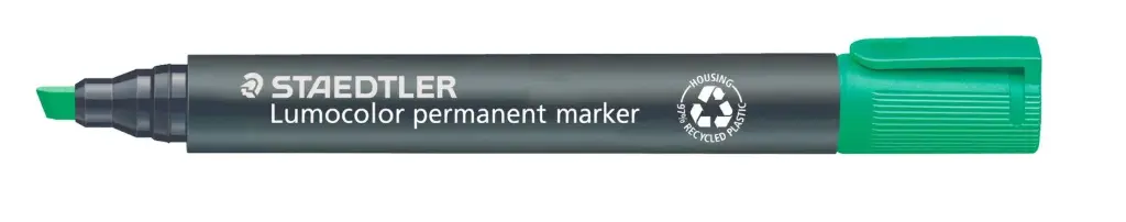 STAEDTLER Lumocolor Permanent Marker Green – Chisel Tip