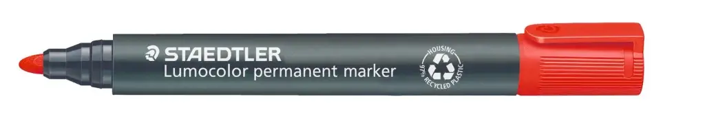 STAEDTLER Lumocolor Permanent Marker Red – Round Tip