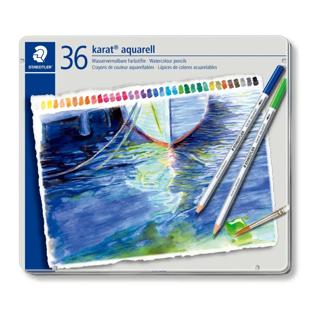 أقلام تلوين مائية ستدلر Karat Aquarell 36قطعة FSC 100%