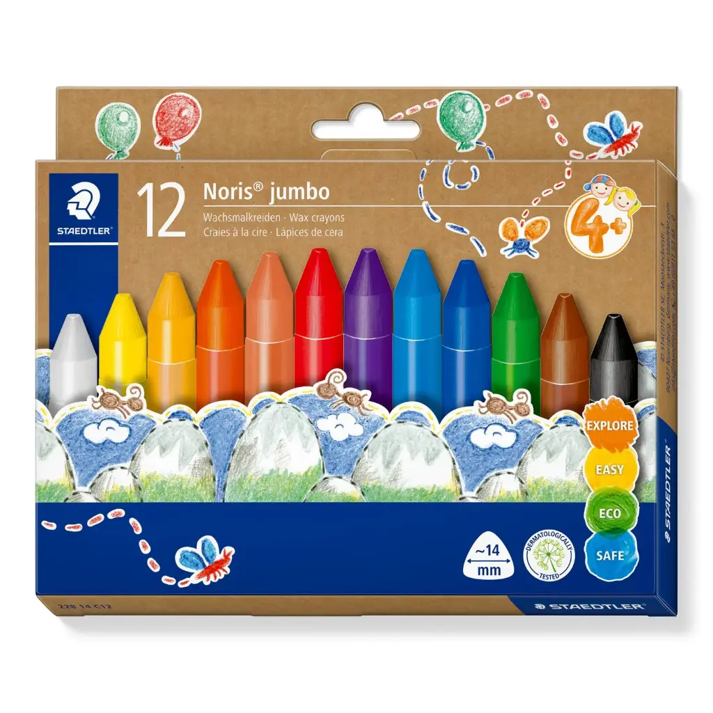 أقلام شمع ستدلر 12 colour jumbo