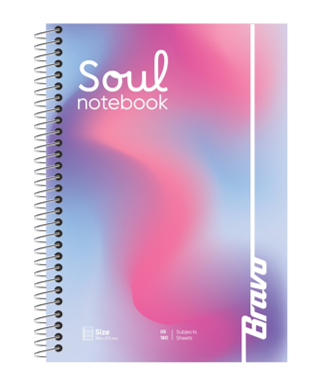 Bravo Notebook New Soul 180 Sheets Single Piece