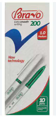 Bravo Pens 200 Color Green Box 10 Pen