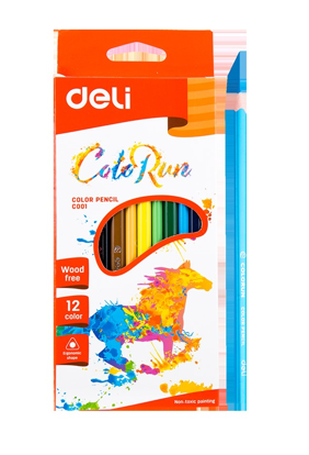 Deli Box Colored Pencils 12 Colors Long
