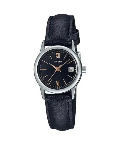 Casio Watch Leather Band , LTP-V002L-1B3UDF