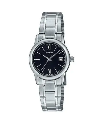 Casio Watch Stainless Steel 
Triple-fold Clasp Band , LTP-V002D-1B3UDF