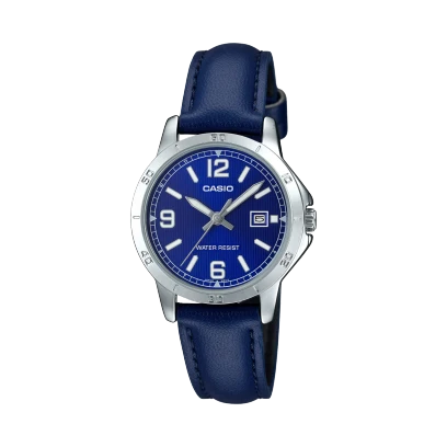 Casio Watch Leather Band , LTP-V004L-2BUDF