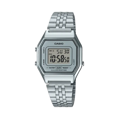 Casio Watch Stainless Steel 
Adjustable Clasp Band , LA680WA-7DF