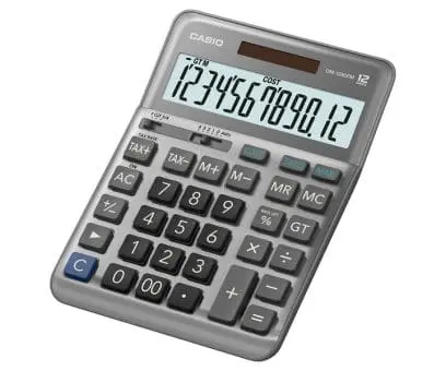 Casio  Practical Calculator , dm-1200fm-w-dp