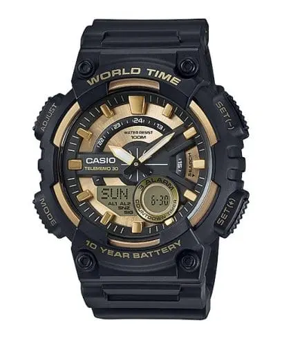 Casio Watch Resin Band , AEQ-110BW-9AVDF