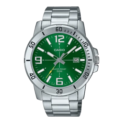 Casio Watch Stainless Steel 
Triple-fold Clasp Band , MTP-VD01D-3BVUDF