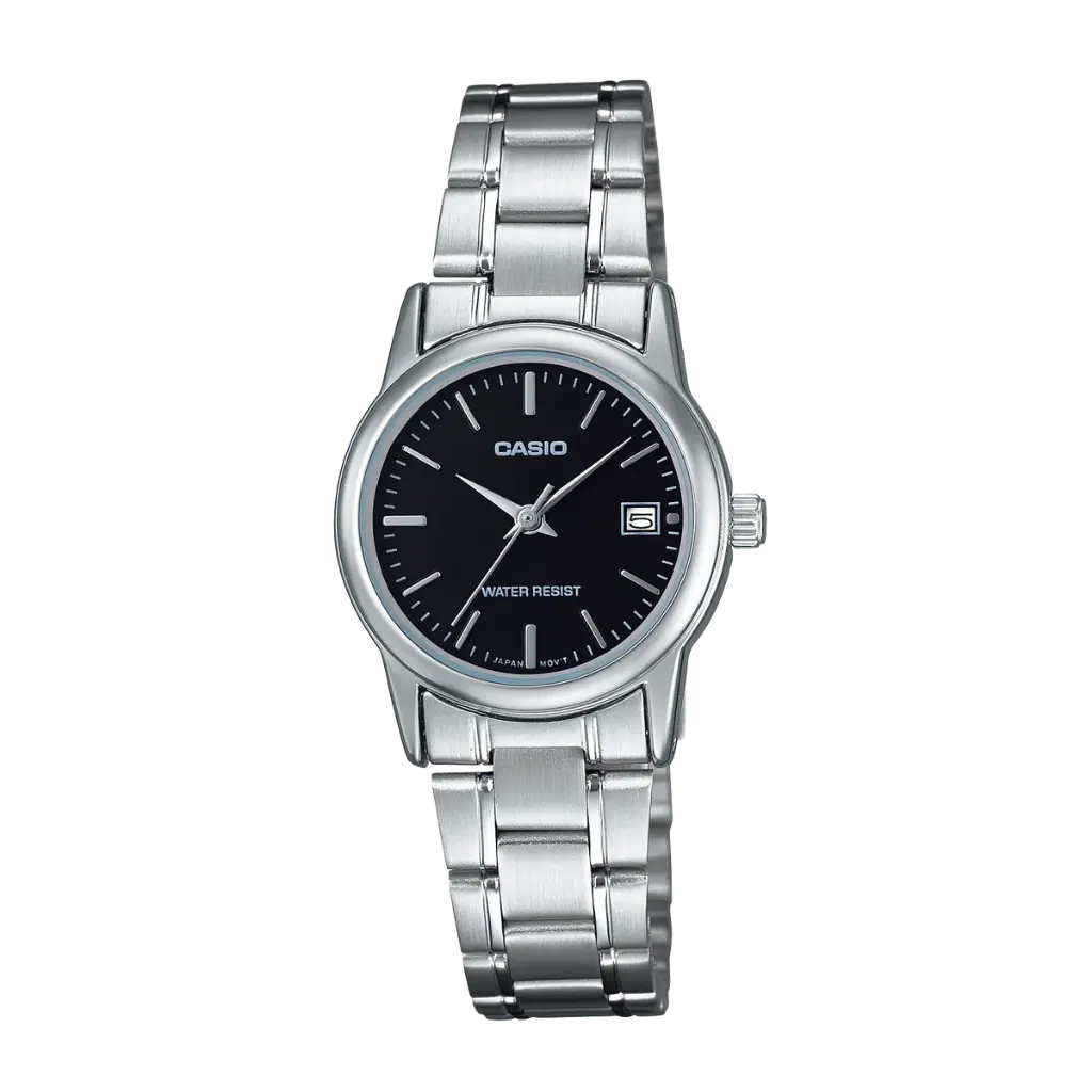 Casio Stainless Steel Triple-Fold Clasp Watch LTP-V002D-1AUDF