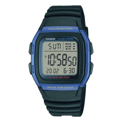 Casio Watch Resin Band , W-96H-2AVDF