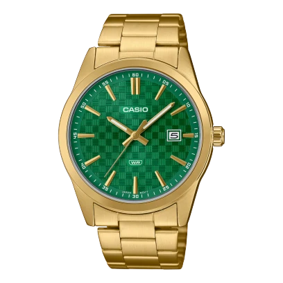 Casio Stainless Steel Triple-Fold Clasp Watch MTP-VD03G-3AUDF