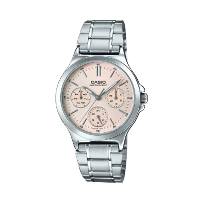 Casio Watch Stainless Steel 
Triple-fold Clasp Band , LTP-V300D-4AUDF