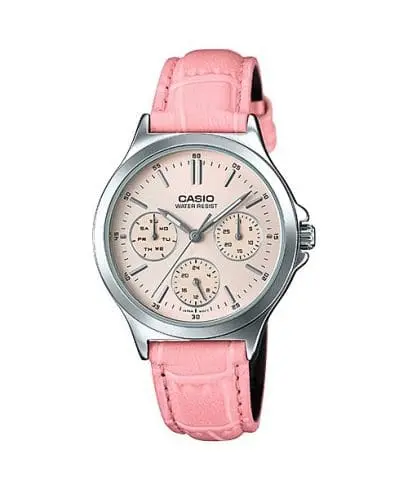 Casio Watch Leather Band , LTP-V300L-4AUDF