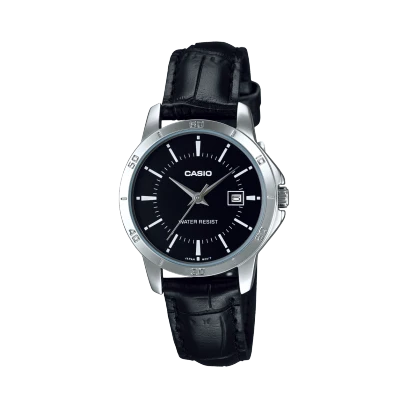 Casio Watch Leather Band , LTP-V004L-1AUDF