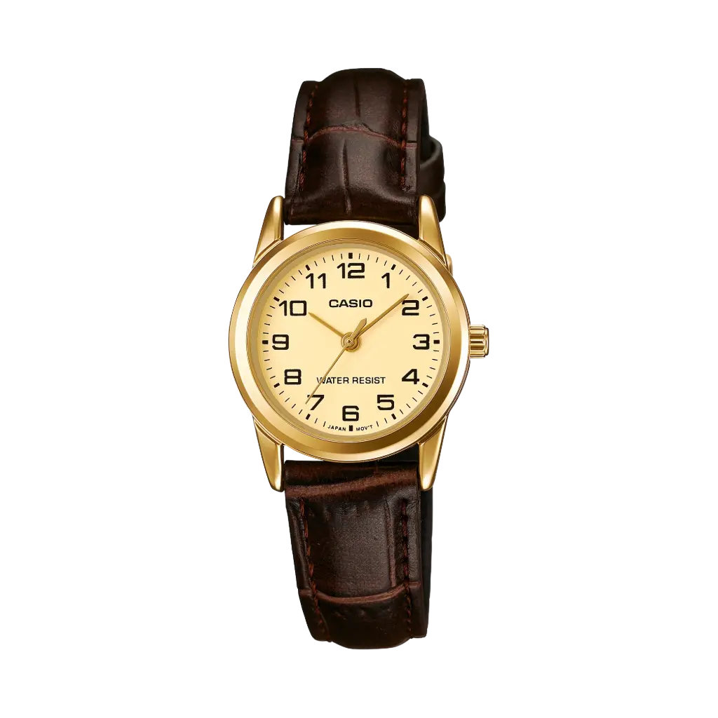 Casio Leather Band Watch LTP-V001GL-9BUDF